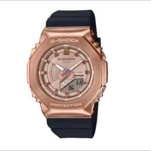 New Casio G-Shock Ana-Digital Rose Black Resin Strap Womens Watch GMS2100PG-1A4